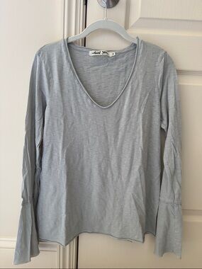 Michael Stars Women's Light sage/gray Scoop Neck Long-Sleeve Top